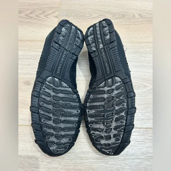 Skechers Shoes Womens Sz 7.5 Jaywalk Slip On Black Comfort Round Toe Wedge - Picture 7 of 10